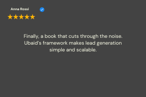reader no12 review and star rating for book pipeline power:how to build a $100 million lead engine in 12 months or less by ubaid ur rahman