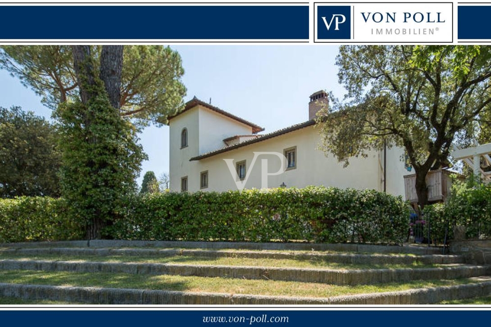 image of von poll website cover photo of a house and garden and vonpolll header and footer on image