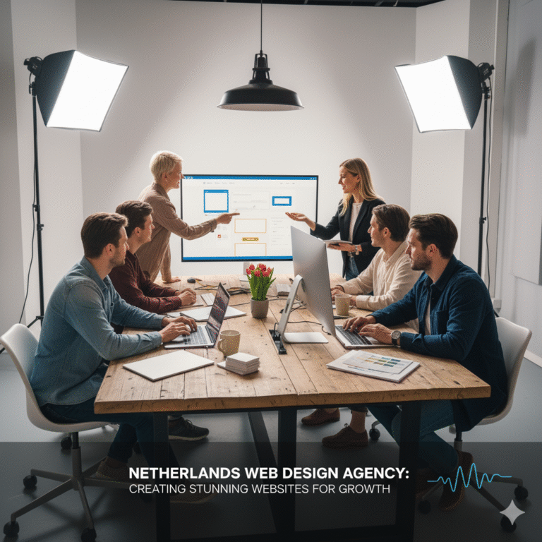 Acorn Web design team collaborating in a studio