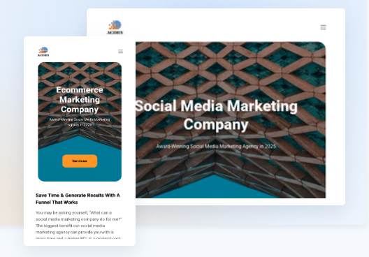 Social Media Markeing Company Acorn Thrive Website